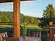 Cabaña con vista al campo de golf y a la montaña